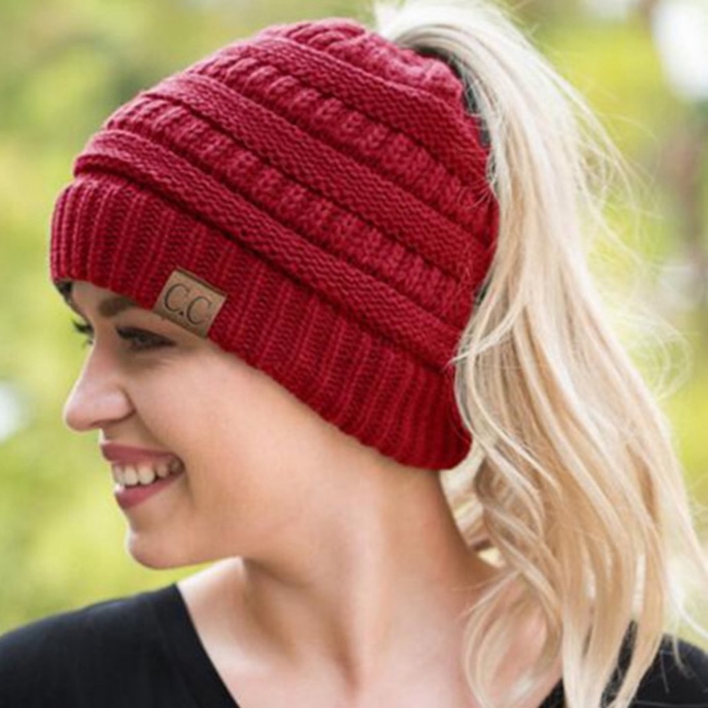 5⭐️ Rated CC Messy Bun Beanie - Picture 3 of 8